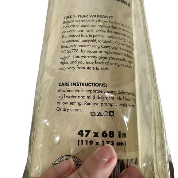 Home Improvement VTG NOS Unopened 1990s Cotton 47" x 68" Tapestry Blanket - Picture 5 of 8